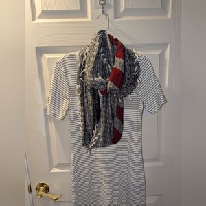 a new day Black and White Striped Midi Dress